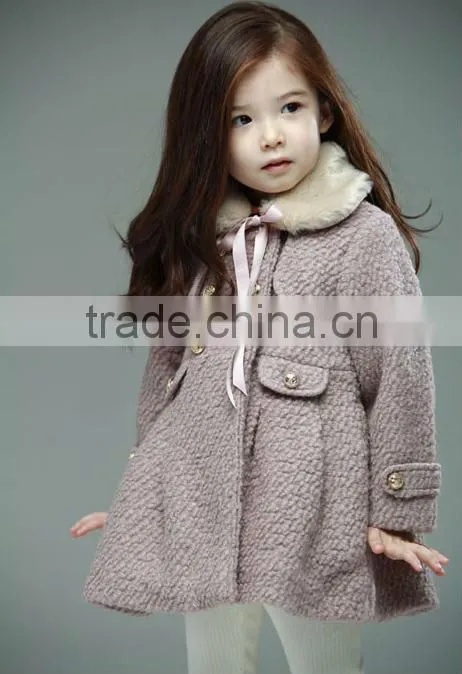 2015New design Korean Winter clothing for baby girls kids wholesale winter coat