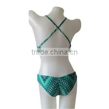 Top quality purple shivering printing sexy women bikini swimwear