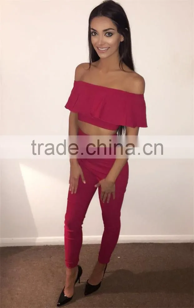 Runwaylover 009 2017 Ladies Summer Fashion Two Piece Suits
