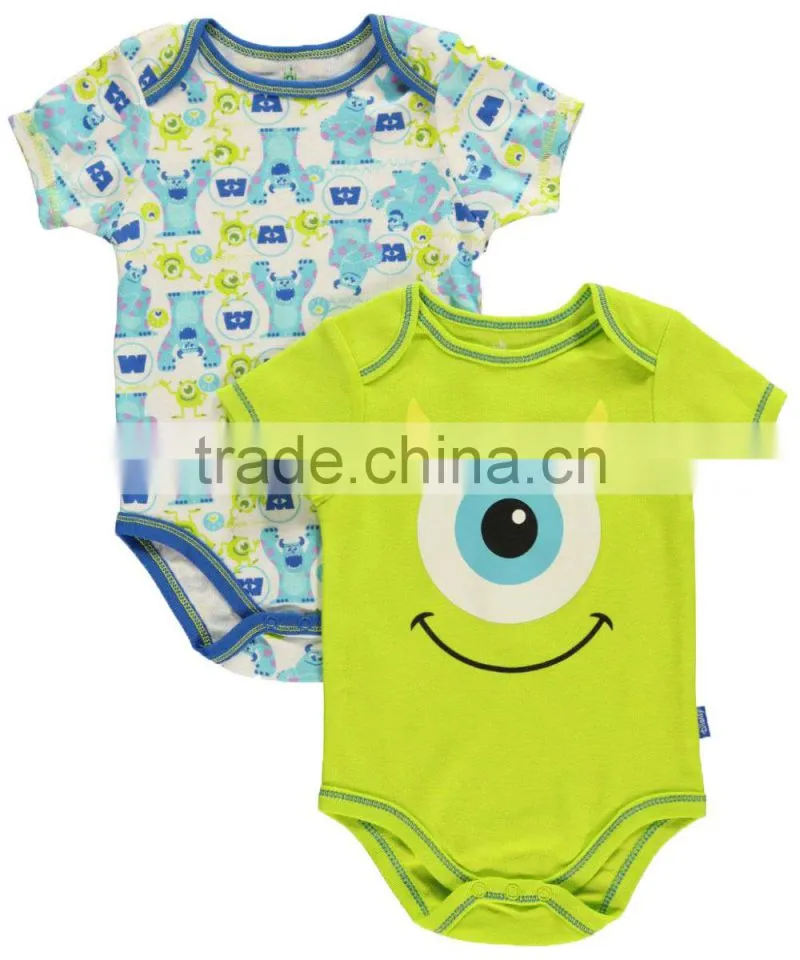 Mighty Monsters Baby Boys Girls Colorful Bodysuits