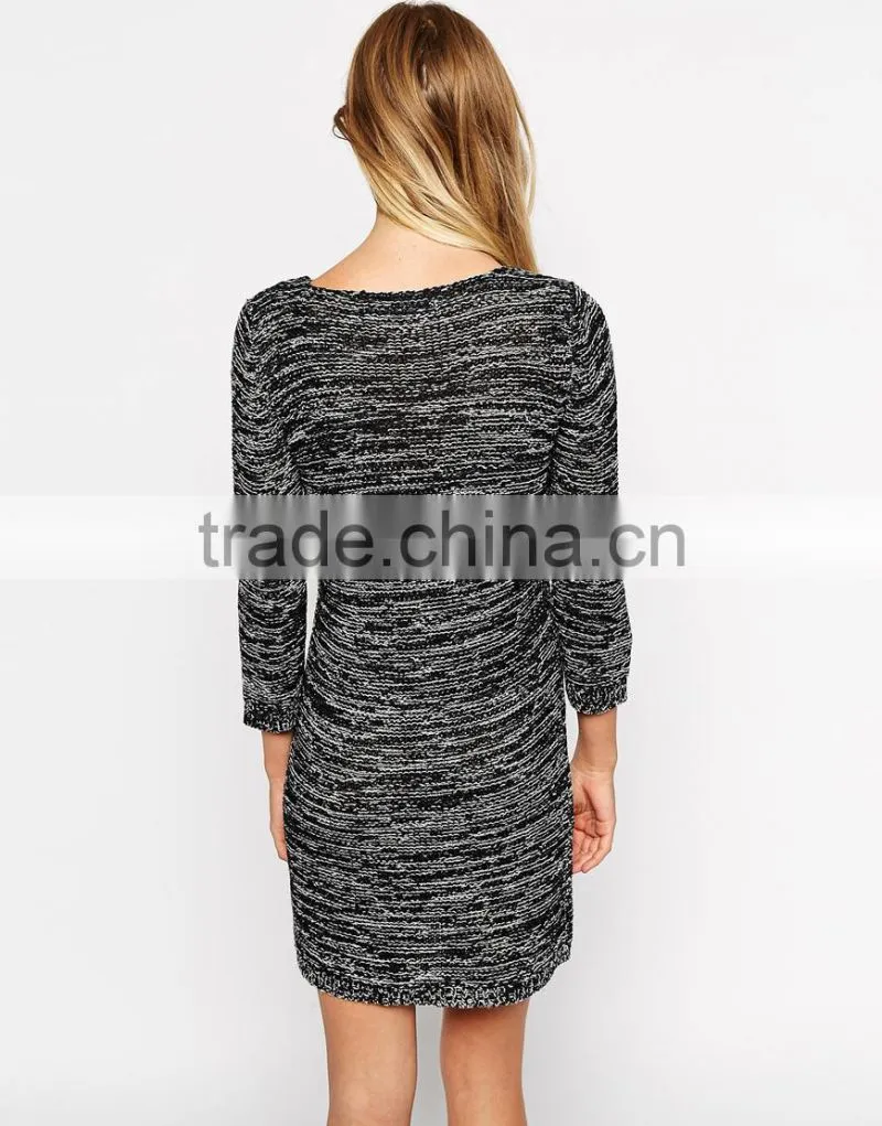 Only Spacedye Zip Front Jumper Dress