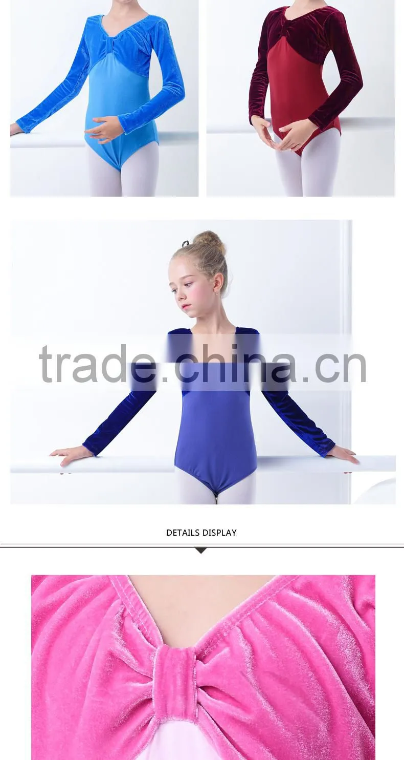 Long Sleeve Velvet Cotton Ballet Leotard Training Dancewear Ballet Clothes Costumes