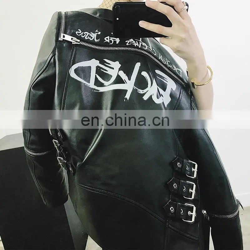 Latest Fashion Custom Black Winter Cheap Leather Jackets Women Leather Jacket Wholesale