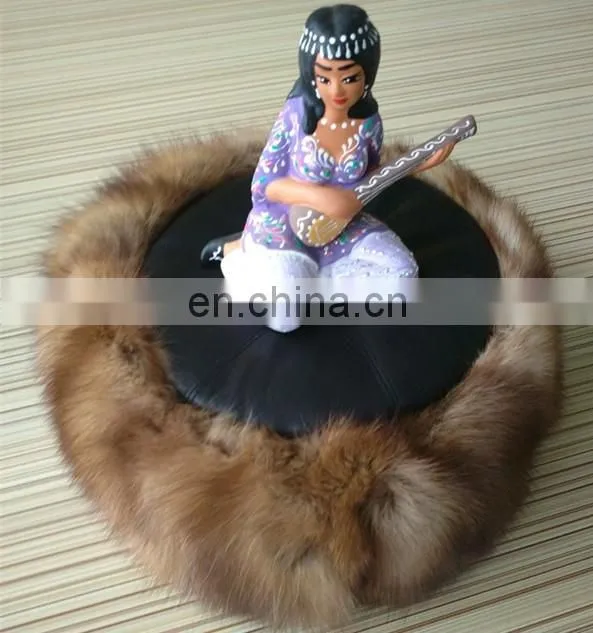 Musquash round fur hat flatcap with Russian style