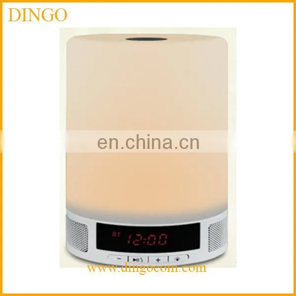 Wireless smart bluetooth speaker lighting with alarm clock smart LED table bluetooth lamp with speaker and alarm functions