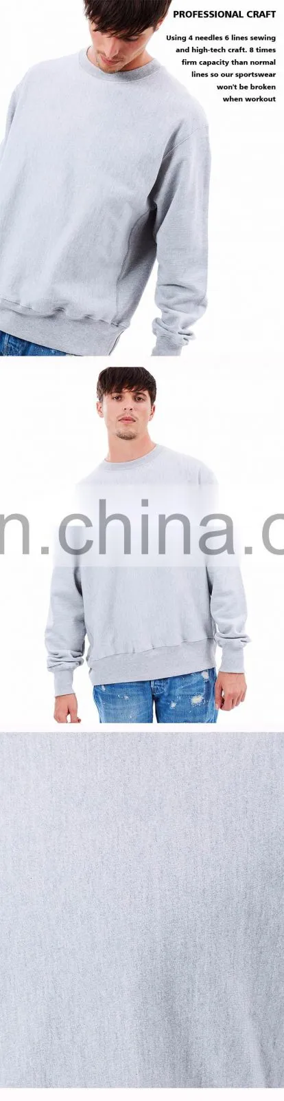 raglan sleeve pullover fashion plain 100 polyester slim fit wholesale crewneck sweatshirt men