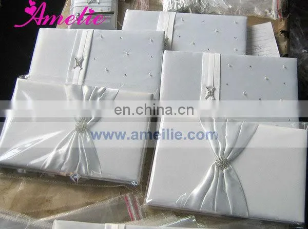 Resin Material Rose Flower Decorated Wedding Guestbook Cake Knife Set Wedding Decoration