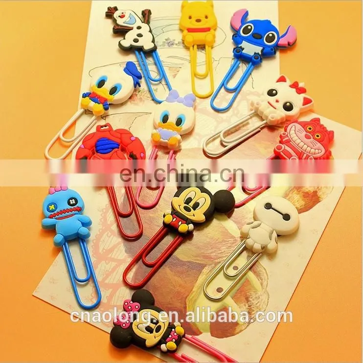 handmade soft pvc book mark/rubber bookmark with your own logo