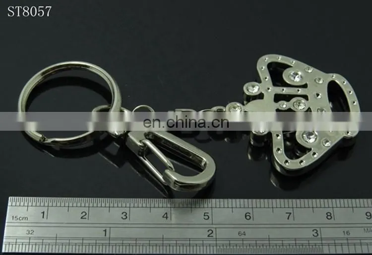 New Crown Shape Metal Crystal Diamond Keychain for Wedding Gift