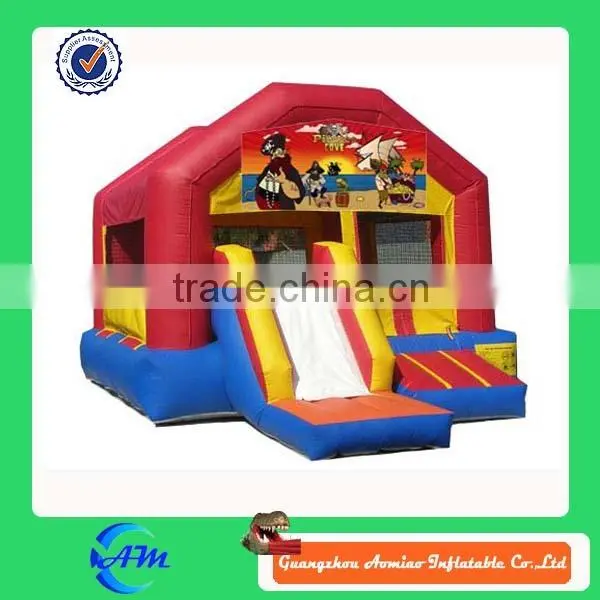 pirate beach boucy castle with slide small inflatable bouncer for kids