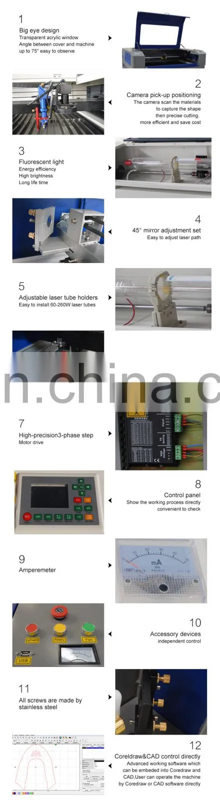 High speed cnc laser acrylic letter cutting machine laser cutting machine for nameplate