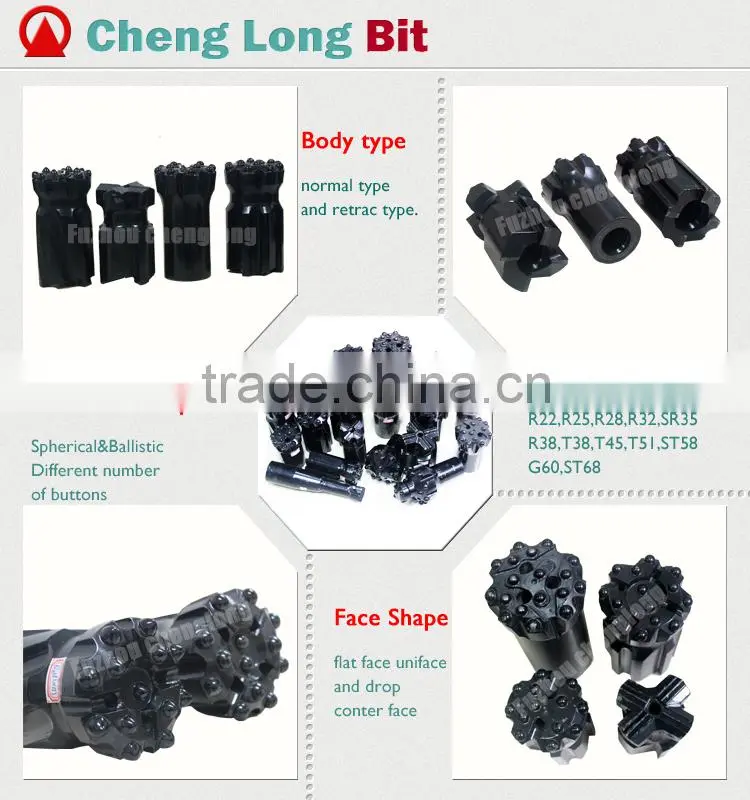 30mm 32mm 34mm 36mm hard rock cross bit for drilling