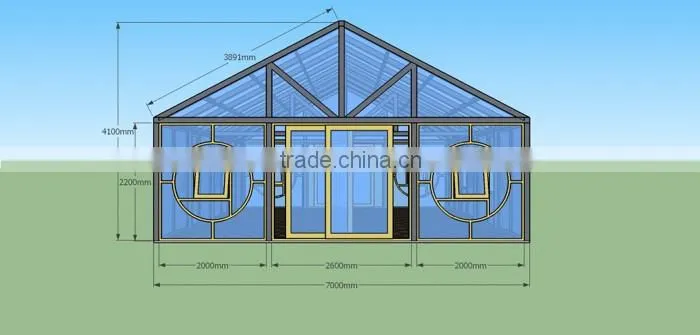 Trendy Professional Design Foshan Wanjia Oem Design Modern Glass Houses