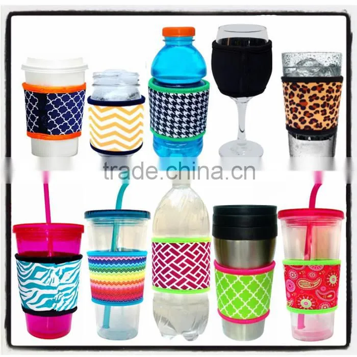 neoprene bottle sleeve for hot water bottle, soft and insualting with lanyard, any printing