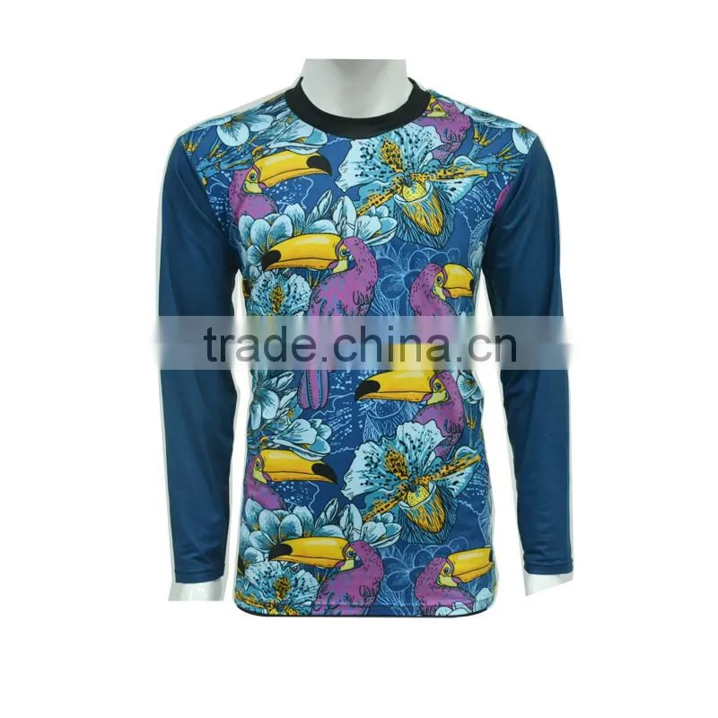 Unisex High quality design printing long sleeve rash guard