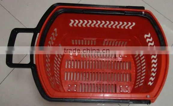 Adjustable bars wheel shopping basket