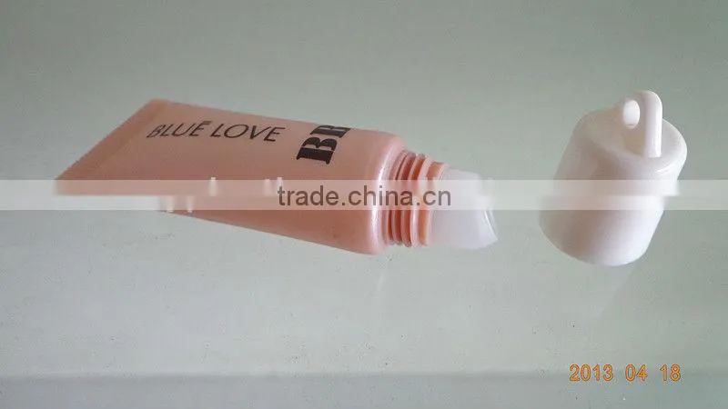 plastic lip balm tube with key-chain cap for packaging