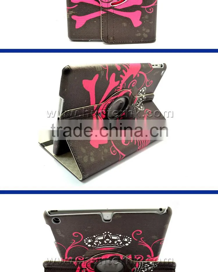 Skull Design Rotating Tablet Case For iPad Air