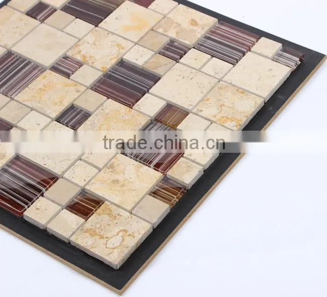 Natural mix color mosaic stone tile