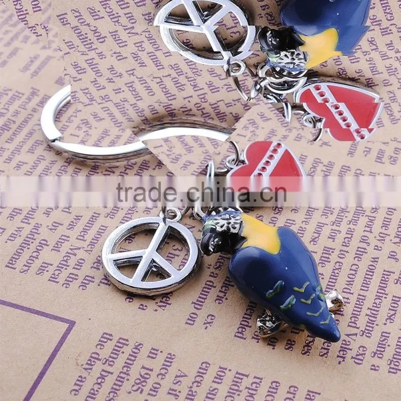 Pet key rings wholesale animal Parrot keychains