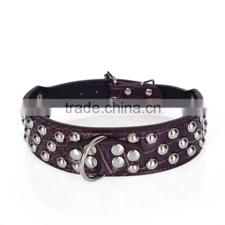 Wholesale pet supplies pu personality mushroom nails pet collar rivet dog collar