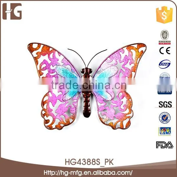 Wholesale butterfly decoration metal 21x32x3CMH garden wall ornaments