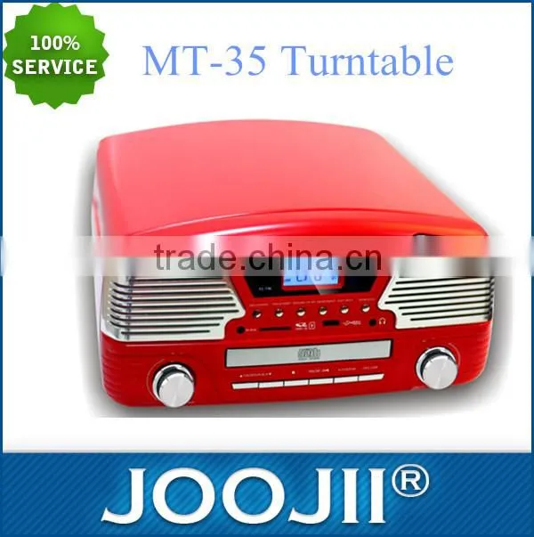 Three-Speed turntable cd player
