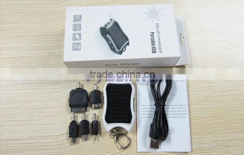 Clip Portable Belt Hook 1200mah 3LED Light Keychain Solar Lamp