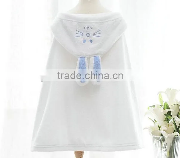 new style 100% cotton hot sale cheap baby hooded bath towel bathrobe for children