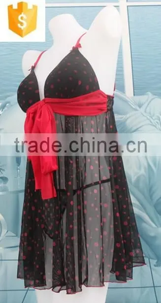 The hot mesh nightie dress g-string suites