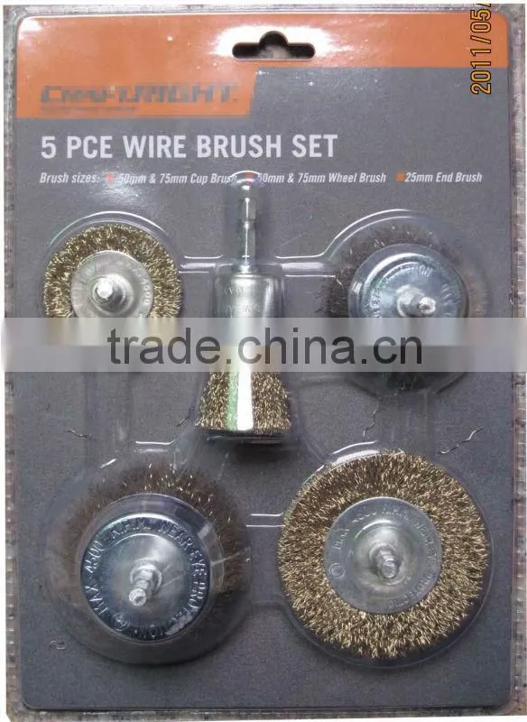 5pcs steel wire brushes set,surpermarket set