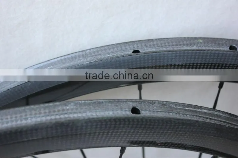 Miracle carbon wheels tubular 38mm 700C rims 3K-clear coating road wheelsets MT-38T