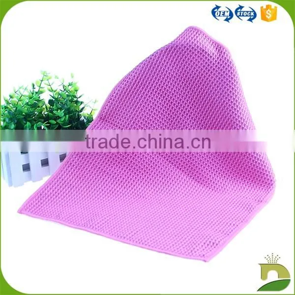 strong water abserbent Waffle car cleaning cloth