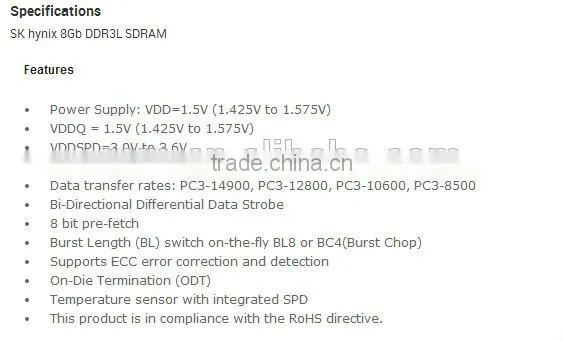 HMT31GR7CFR4A 8gb ddr3 ECCReg PC1333 Server Ram