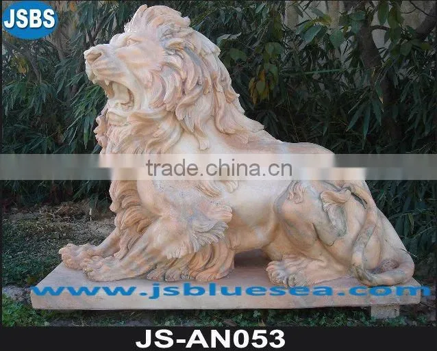 Natural stone deer statue