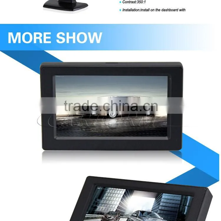 car 4.3 inch foldable monitor with av input