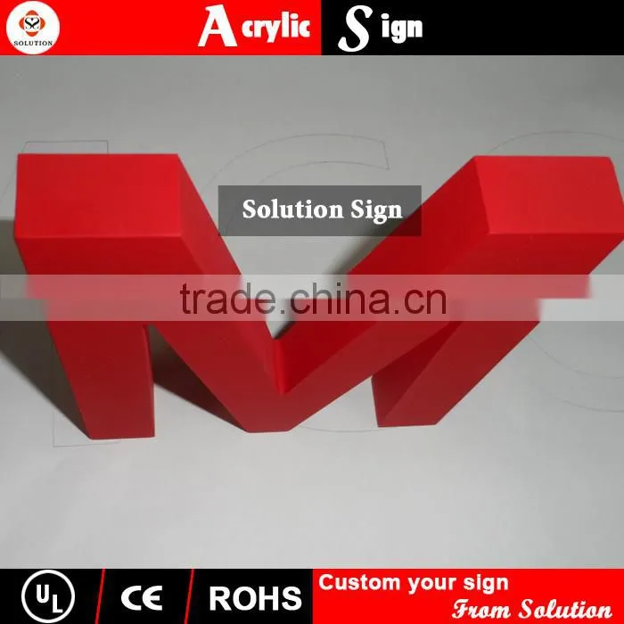 laser cutting stainless steel frame led crystal acrylic letters