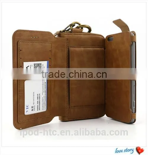 Wallet Style Leather Phone Case With Card Slots For Iphone 6 Plus