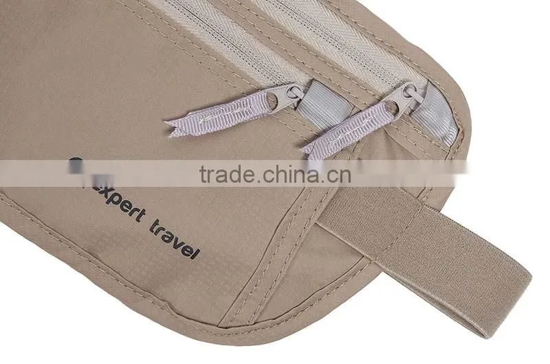Travel Rfid Blocking Waist Money Belt with Phone Pocket for sport