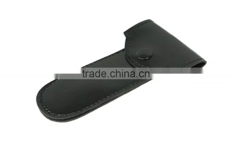 leather double edge safety razor travel case blade holder
