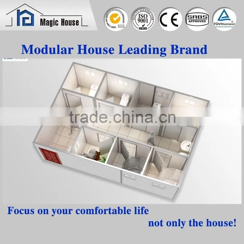 Movable Male and Female Modular Prefab Toilet with Shower with Lowest Price and Project Capacility