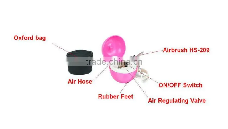 Hseng new Item HSA8ac-sk airbrush makeup compressor kit