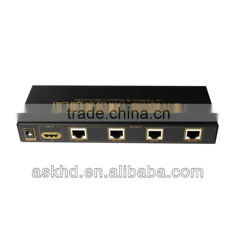 3D Support HDMI Splitter 1X4 By Single CAT up to 60M