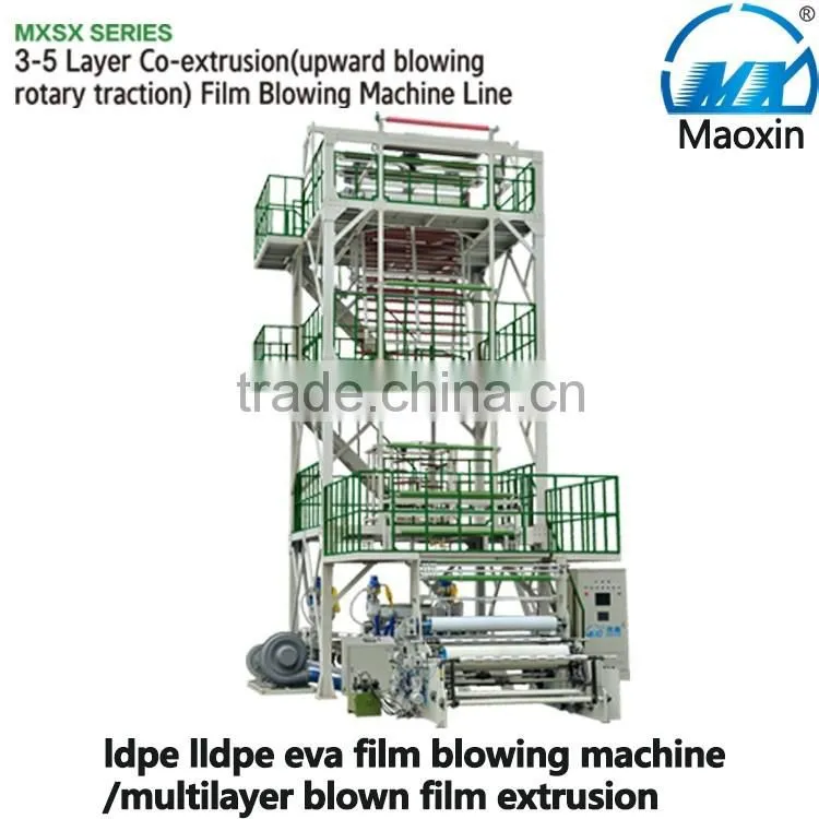 ldpe lldpe eva film blowing machine/multilayer blown film extrusion