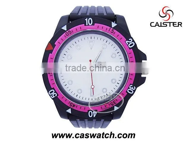 Luminous plastic watch ABS case with PVC band