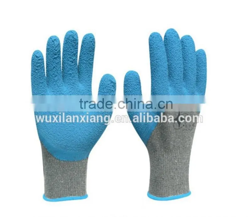 Top 3/4 HPPE Palm Coated with Blue Micro-foam Latex Coated Safety Working Glove for Hand Protective