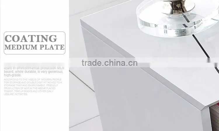 Bedroom Furniture Modern White Paint MDF Nightstand
