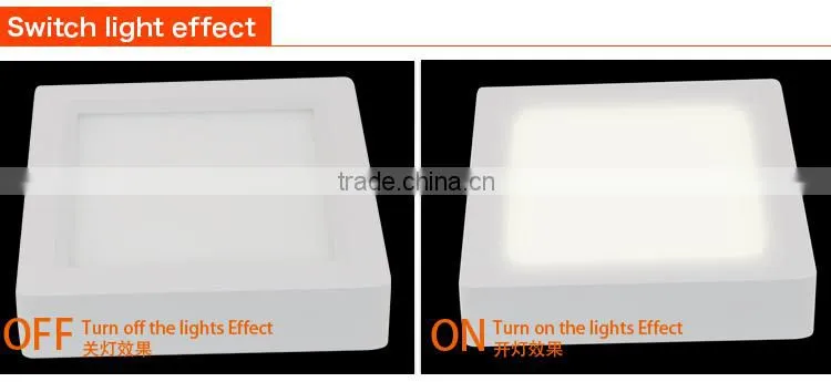 nice design step square surface mounted led panel light