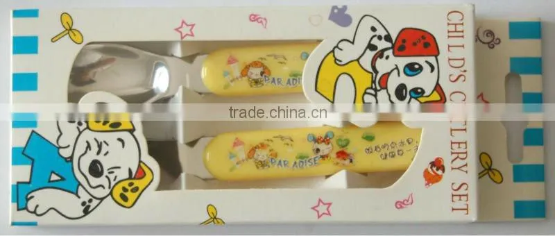 2013 hot sale Cutlery set for kids,lovely animal dinnerware sets, fork and spoon for children
