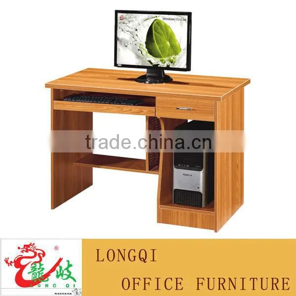 hot sale fashional high quality melamine computer desk with lockable drawer keyboard CPU holder CD rack
